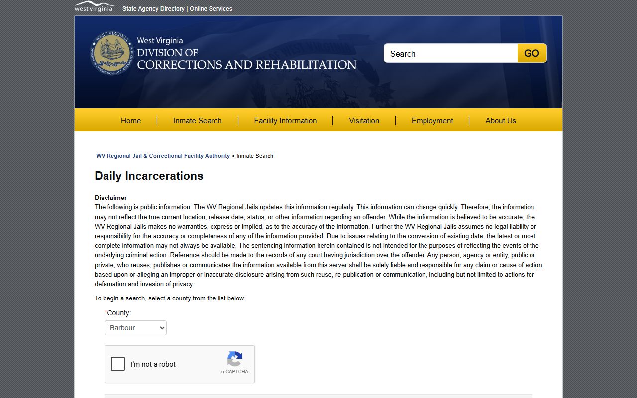 Braxton County jail mugshots Daily Incarcerations admission search